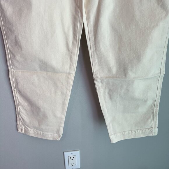 Marine Layer Maya Slim Straight Leg Utility Pant Size 4 Antique White - Picture 4 of 11